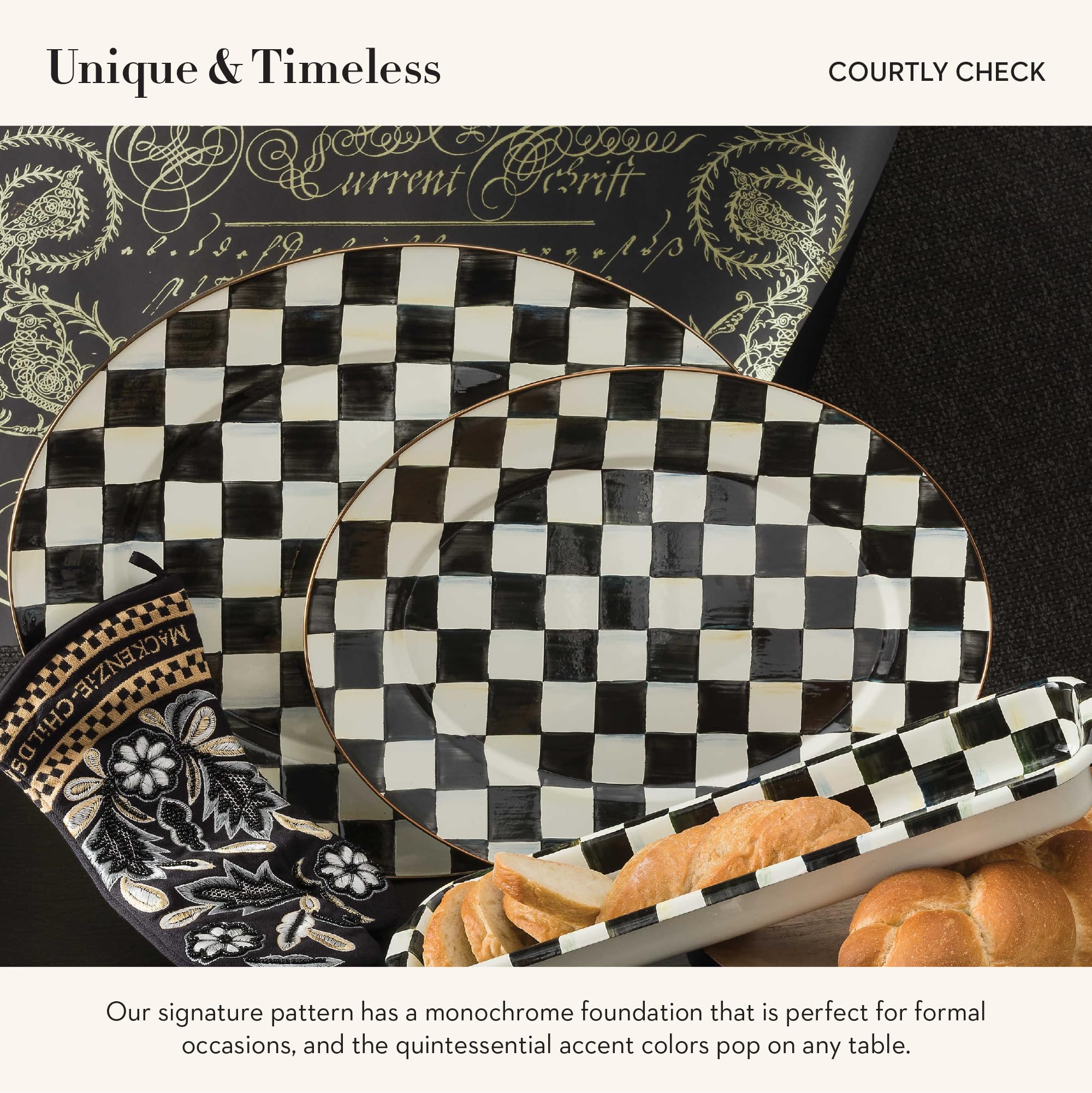 Amazon.com | MACKENZIE-CHILDS Enamel Oval Platter, Serving Plate